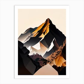 Teide National Park Spain Cut Out PaperII Art Print