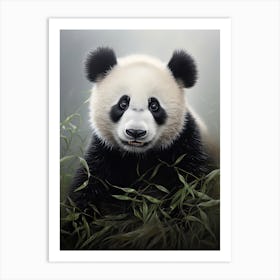 Panda Art In Photorealism Style 1 Art Print
