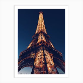 Eiffel Tower At Night Art Print