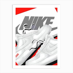 Nike Air Force White Art Print