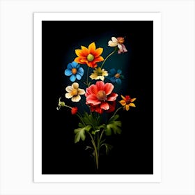 Flowers In A Vase 50 Art Print