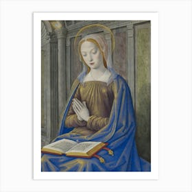 Madonna Of The Book Art Print