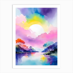 Landscape Watercolor Painting Art Print