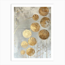 Gold Circles 8 Art Print
