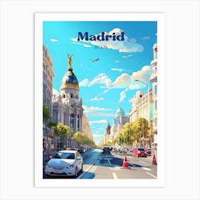 Madrid Spain Summer Travel Art Art Print