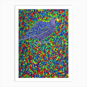 Hawk Yayoi Kusama Style Illustration Bird Art Print