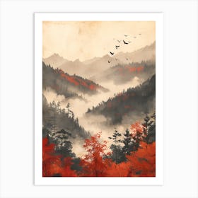 Asian Landscape Painting Art Print