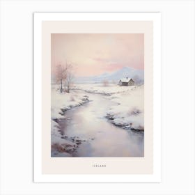 Dreamy Winter Painting Poster Iceland 2 Art Print