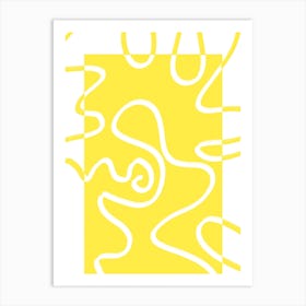 Squiggle White Space Art Print