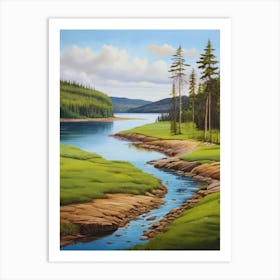 River In The Woods Art Print