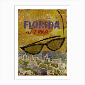 Vintage Travel Poster ― Florida Fly Twa Art Print