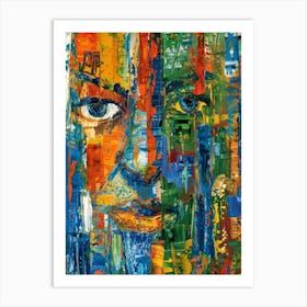 Abstract Of A Woman'S Face 12 Art Print