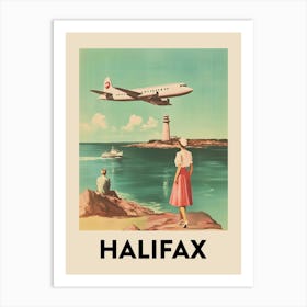 Halifax Retro Vintage Travel Poster Art Print