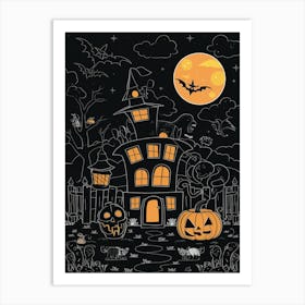 Halloween House 1 Art Print