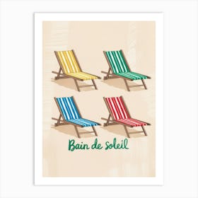 Beach Chairs 6 Art Print