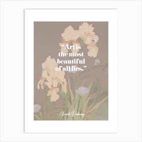 Artist Quote Claude Debussy Art Print