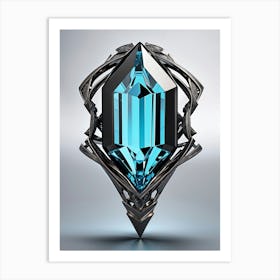 Blue Crystal Pendant Art Print