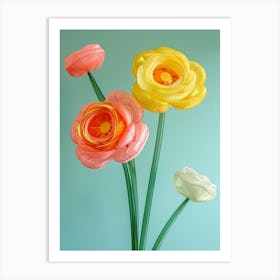 Dreamy Inflatable Flowers Ranunculus 2 Art Print