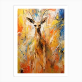 Kangaroo Abstract Expressionism 3 Art Print