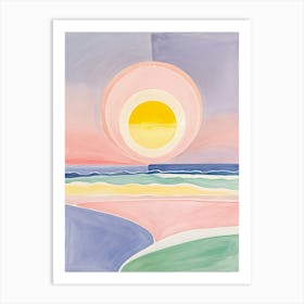 Pastel Abstract Sunset At The Beach Art Print