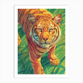 Tiger In The Grass 2 Art Print