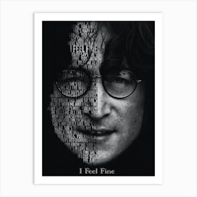 I Feel Fine The Beatles John Lennon Text Art Art Print