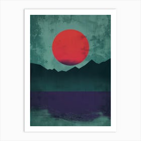 Sunset In The Mountains 47 Art Print