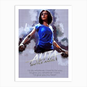 Battle Angel Alita Quotes Art Print