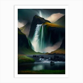 Skógafoss, Iceland Nat Viga Style (2) Art Print