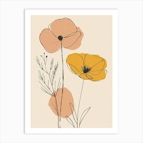 Santo Domingo Flower Market Boho Minimalist Style Art Print