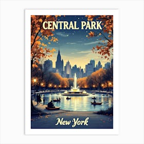 Central Park New York 1 Art Print