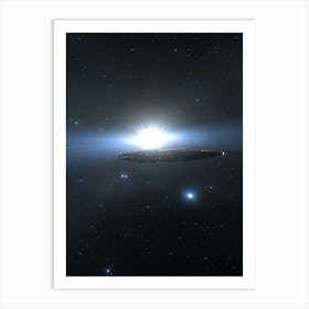 Spaceship In Space Art Print