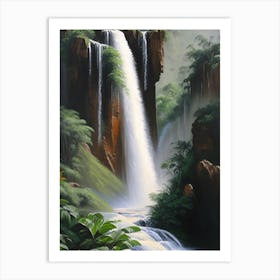 Sipi Falls, Uganda Peaceful Oil Art  (2) Art Print