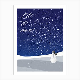 Let It Snow Art Print