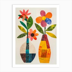 Flowers In Vases 3 Art Print