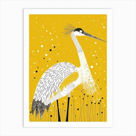 Yellow Crane 4 Art Print