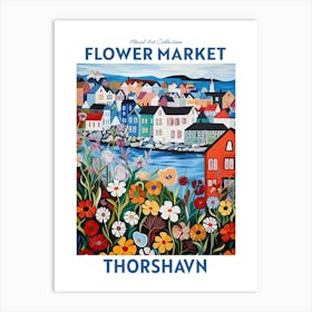 Thorshavn Flower Market Floral Art Print Travel Print Plant Art Modern Style Art Print