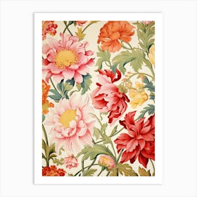 Floral Wallpaper 158 Art Print