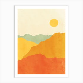 Orange Hills Art Print