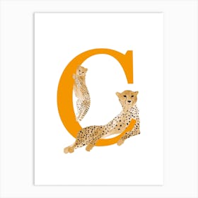 C For Cheetah Art Print