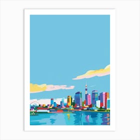 Yokohama Japan 3 Colourful Illustration Art Print