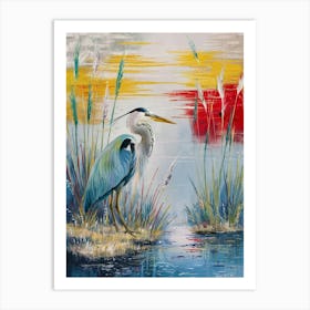 Blue Heron Art Print