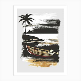 Boat On The Beach Art Print