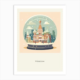 Moscow Russia 3 Snowglobe Poster Art Print