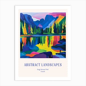 Colourful Abstract Banff National Park Canada 1 Poster Blue Art Print