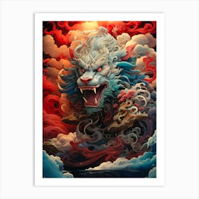 Dragon In The Sky 4 Art Print
