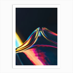 Close-Up Of A Colorful Liquid Art Print