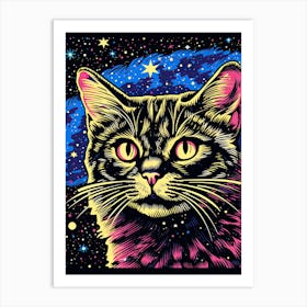 Celestial Purradigm, Psychedelic Cats series Art Print