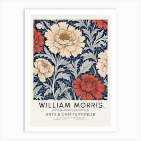 William Morris Style Art Exhibition Marigold Flower Art Print