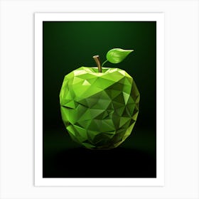 Low Poly Apple 6 Art Print